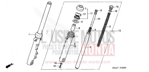 GABEL, VORNE CG125ES4 de 2004
